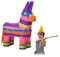 Relaxdays Pinata Esel, zum Aufhängen, Kinder, Mädchen, Jungs, Geburtstag, zum Befüllen, HxBxT: 55 x 40 x 13 cm, bunt