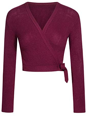 Intermezzo M6000 Ballett Jazz Tanz Gymnastik Wickeljacke Elisa - Teen, Schwarz, Langarm, Wickeljacke, Pullover, SWEATER