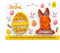 DECORA 0255060 Bunny and Decorated Egg Plastic Cookie Cutters Set of 2