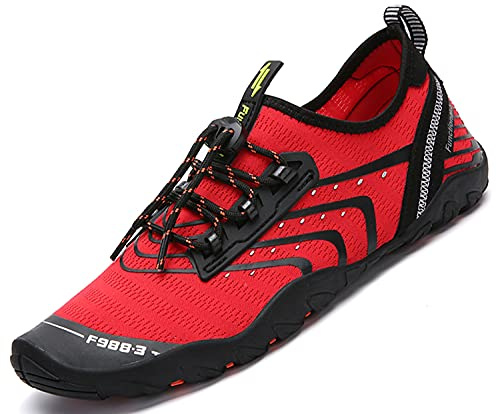 SAGUARO Water Shoes for Women Men Quick Drying Wet Beach Aqua Shoes for Swim Sea Surfing Diving Sailing Pool DarkRed 44 EU/9.5 UK