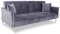Menzzo Carla Sofa aus Velours, Grau, 191