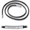 ChainsHouse Leder Halskette für Frauen Geflochtenes Halsband 3mm Lederkette Schwarz Herren Geflochtene Kunstlederkette mit Verschluss Gravur Männer Schwarz Lederseil Kette 55cm Schmuck für Ehefrau