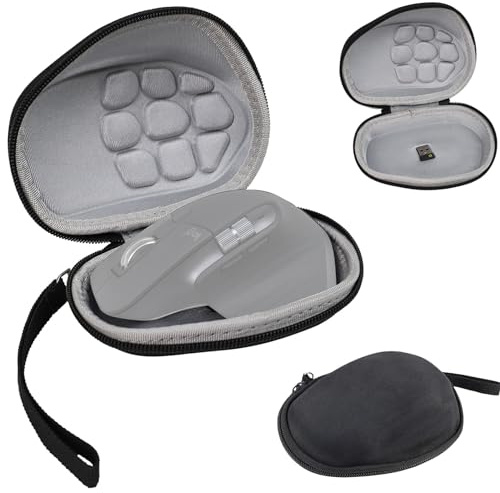 LINGHUANG MX Master 4 / 3S / 3 / 2S / 2 / MX Master Mouse Case | EVA Travel Case with Wrist Strap For Logitech MX Master 4, 3S, 3, 2S, 2, MX Master Advanced Wireless Mouse