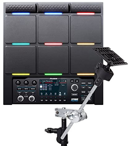 Alesis Strike Multipad - Pad a percussione con 9 pad trigger con colori RGB, campionatore & Multi-Pad Clamp - Sistema di Montaggio Universale per Percussioni, Braccio da 38 cm
