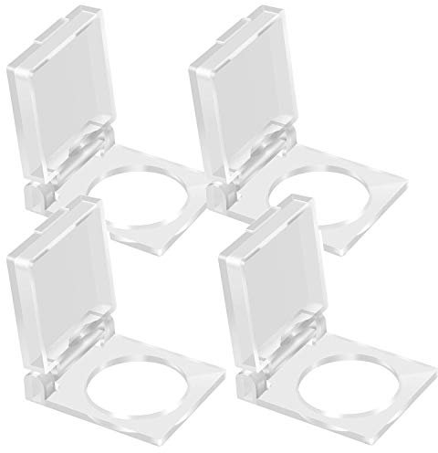 Gebildet 4pcs 16mm Cubierta de Interruptor de Botón de Seguridad a Prueba de Polvo, Cubierta Protectora de Plástico para Interruptor de Botón de 16mm(Transparente)