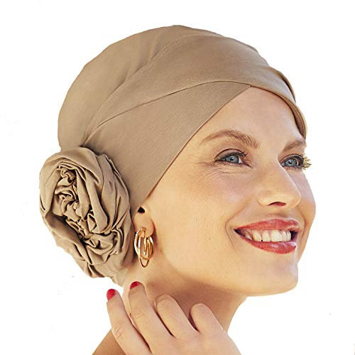 Christine Headwear Zuri Chemotherapie Turban aus hochwertiger Supima-Baumwolle (wildes Grau)