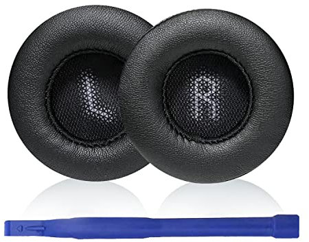 Aiivioll Ersatz Ohrpolster Kompatibel mit JBL E35 E45BT E45 Kopfhörern Ohrpolster Headset Ohrpolster Protein PU-Leder-Ohrpolster Reparaturteile(Schwarz)