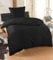 MALIKA® Bettwäsche Seersucker 155x220 mit 80x80 Kissenbezug | ÖkoTex Standard 100 | Fein Seersucker Bettwäsche aus Mikrofaser | Sommerbettwäsche bügelfrei & pflegeleicht (Schwarz, 155x220 + 80x80)