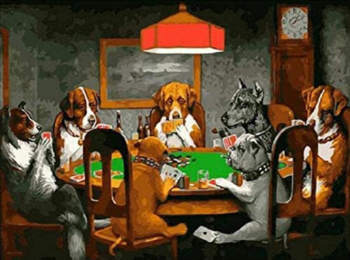 PUZZLECABIN 1000 Teile Adult Puzzle Dog Spielkarten Jedes Puzzleteil zusammen