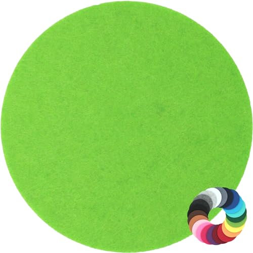 Rundes Platzset Filzuntersetzer in 35cm, apfelgrün (HF008) für Gläser, Essen, Tischdeko