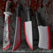 VIPNAJI Hackebeil blutig, Machete, Horror,Blutiges Messer Circa 45 cm, Schwert, Dolch, Serienkiller, Grim Reaper, Zubehör, Requisite, Kunststoff, Karneval, Mottoparty, Halloween Kostüm Zubehör