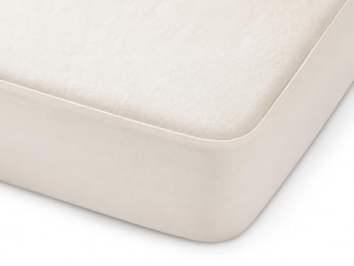 Bettwaesche-mit-Stil Edel Molton Matratzenschoner/Spannbettlaken Natur 200x200cm Höhe bis 35cm