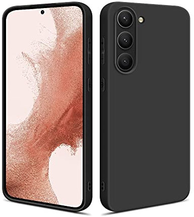 HSP Hülle für Samsung Galaxy S23+ 5G [Staubabweisend] Handyhülle | Premium TPU Silikon Case Schutzhülle | Kratzfest Stoßfest Fallschutz | Kameraschutz Displayschutz | Passgenau Dünn Matt | Schwarz