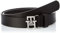 Tommy Hilfiger Damen Gürtel Logo 2,5 cm Ledergürtel, Schwarz (Black), 90 cm