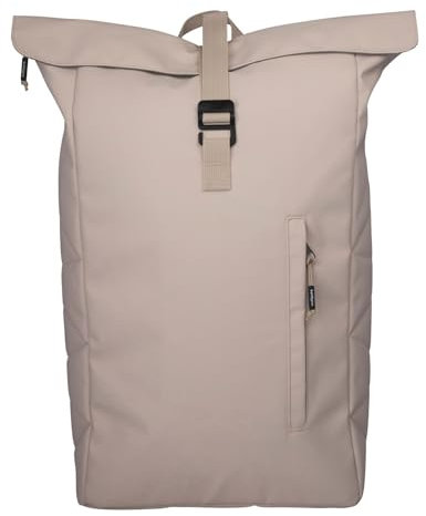Kattbjörn Rolltop Rucksack – 16L, Wasserdicht, Laptopfach 15 Zoll, Ergonomisch, Gepolstertes Rückenpad, Stylischer Tagesrucksack für Arbeit, Uni & Freizeit (Beige)