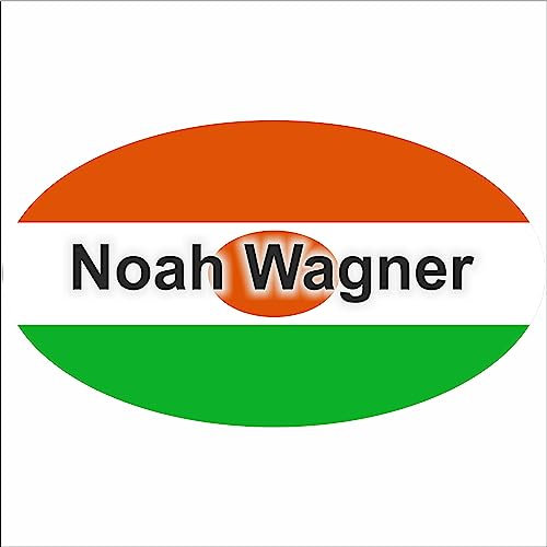 Kiwistar Klebeetiketten - Aufkleber - Fahne - Flagge - Niger - 10x6,6 cm - mit Wunschtext - Name - personalisiert - Namensaufkleber - Autoaufkleber - Racing