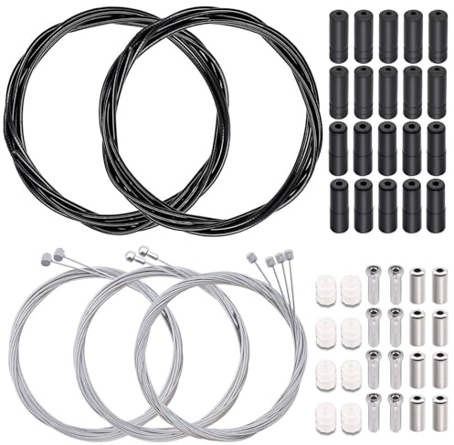 weideer Fahrrad-Bremskabel, Schaltkabel, Fahrradkabelgehäusesatz, Fahrradbremskabel-Set, Fahrrad-Getriebeleitung für Fahrrad, Mountainbike, Rennrad, Reparatur