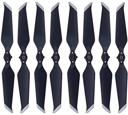 Tosiicop 4 Pairs Mavic 2 Pro/Mavic 2 Zoom Propellers Replacement Prop Blades Low Noise Quick-Release 8743F Wings for DJI Mavic 2 Pro/Mavic 2 Zoom Drone Accessories Silver Tips