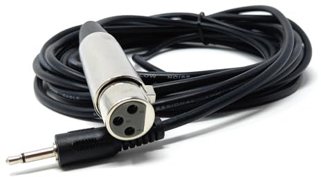 DRUT 5m 3.5mm Mono AUX Jack to XLR Female Socket Microphone Lead Cable (16ft.)