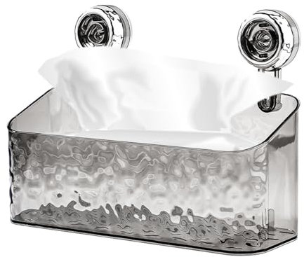 Visiblurry Carrito de Ducha con Ventosa, Organizador de Ducha, Estilo de Lujo, Ligero, patrón de Glaciar, Estante con Ventosa, Carrito de Ducha de Esquina, estantes de Ducha, Cesta sin perforación