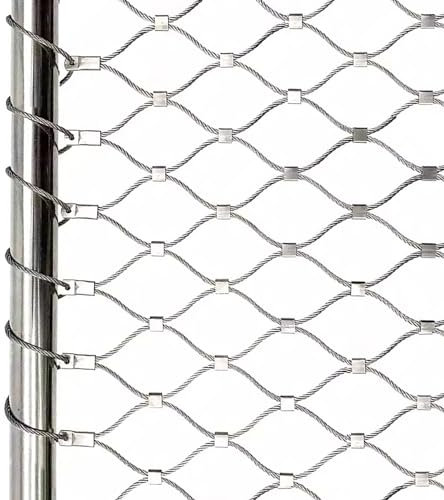 RAUMPA Maschendrahtzaun 200 cm Höhe Drahtzaun Zaun Netz Edelstahl Metall Maschen Drahtgeflecht Gartenzaun Weidezaun Wildzaun Hühnerzaun Hundezaun Schafzaun Teichzaun Für Garten Balkon Weide