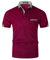 VMSUCIJ Men's Polo Shirts Short Sleeve Cotton Regular-Fit Collared Golf T-Shirts with Real Pocket,Red 24,M