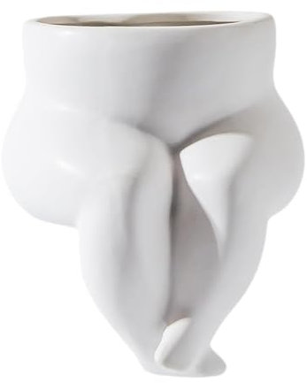 Nackte Körpervase Körperform-kunstvase Weiße Blumentöpfe Trockenblumenvase Tischdekoration Desktop-dekor Dekorative Blumenvase Körperpflanzer Frau Keramik Kurve Weiblicher Körper
