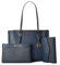 Michael Kors Charlotte Damen Handtasche Blau 34 x 27 x 11 cm