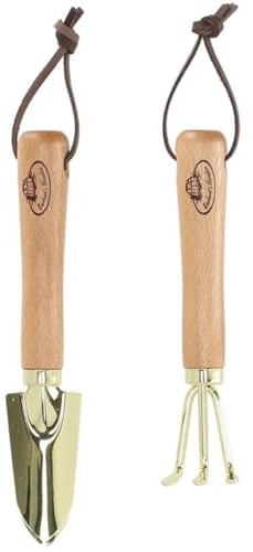 Esschert Design Minitools Schaufel & Harke vergoldet