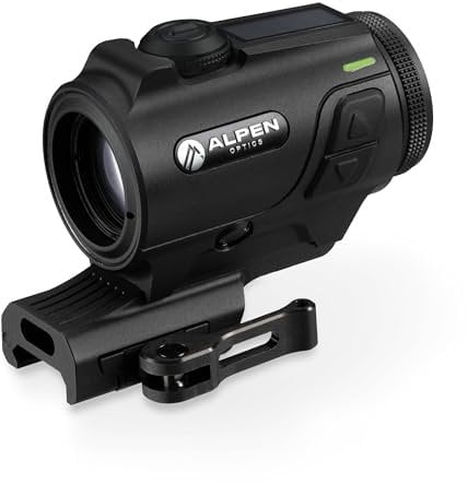 Alpen Optics Nevada LT Prism 3x24 Rotpunkt - 3X Vergrößerung, MRAD Verstellung, 14-stufige Beleuchtung, IPX7, Stickstoffgefüllt