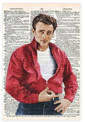 NWGACS James Dean Rebel Without A Cause Vintage-Kunst-Leinwand-Poster, Schlafzimmer-Dekor, Sportlandschaft, Büro, Raumdekoration, Geschenk, ungerahmt, 30 x 45 cm