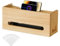 KIRIGEN Holzkabelbox - Natürlicher Paulownia-Holz Kabelorganisator, Pflanzenöl-Finish, Sichere und Elegante Kabelmanagement-Lösung hellfarben