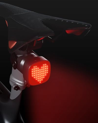 Fahrrad Smart Rücklicht mit AirTag-Halterung, LINISME USB Wiederaufladbar 13 Modi Rückleuchten, Bremsaktiviertes Rücklicht, Auto On/Off, IPX6 Wasserdicht, StVZO Standard, Fahrrad Sicherheits zubehör