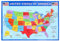 2 Stück Usa-Kartenposter Für Kinder - 35 X 50 Cm - Wasserfestes Uv-Papier - Geografisches Lernposter Für Klassenzimmer Und Schlafzimmer - Interaktives Lernwerkzeug