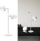 LuminexDesigns Cordless Table Lamp Rechargeable – LED Bedside Lamp Touch Dimmable, Modern Industrial White Desk Lamp USB Battery Tall 35cm, Dual Detachable Magnetic Head for Bedroom Living Room Office