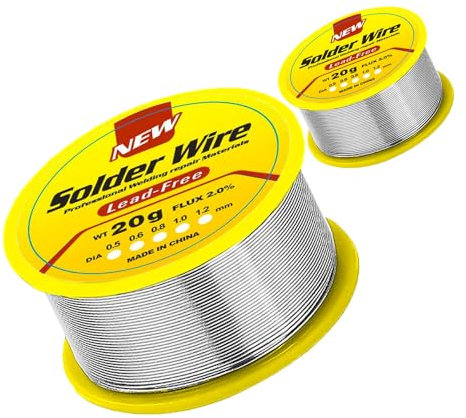 2 stück 0.8mm Lötzinn, Lötzinn Bleifrei mit Kolophonium kern, Lötzinn mit Flussmittel 20g, Solder Wire, Lötdraht für die Reparatur und den Heimwerker von Elektronischen Elektrischen Lötkomponenten