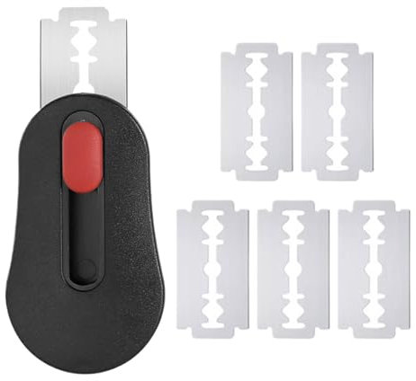 Bäckermesser,Brotmesser Mit 5 Rasierklingen,Baguettemesser Teig Rasiermesser,Brot Bäcker Cutter,Tragbarer Brotklinge Brotzeitmesser Teigritzmesser Brot Backen Zubehör Für Brot Und Brötchen,7x4cm