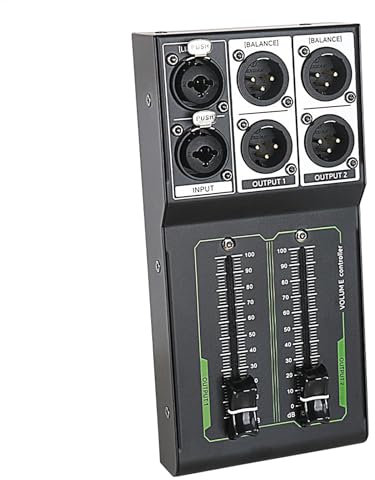 Studio Monitor Controller - Monitor Volume Controller | Studio Passive Volume Controller | Passive Professional Volume Controller 1 Input 2 Output | Precise Audio Control for Studio & Audio System