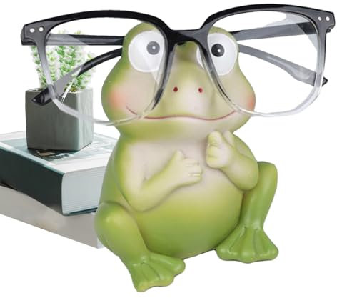 Zegaqae Tierischer Brillenhalter | Frosch Brillenhalter Ständer - Niedliche Tierfigur Brillenaufbewahrung Schreibtischorganizer, Deko Für Wohnzimmer Schreibtisch Tisch Nachttisch