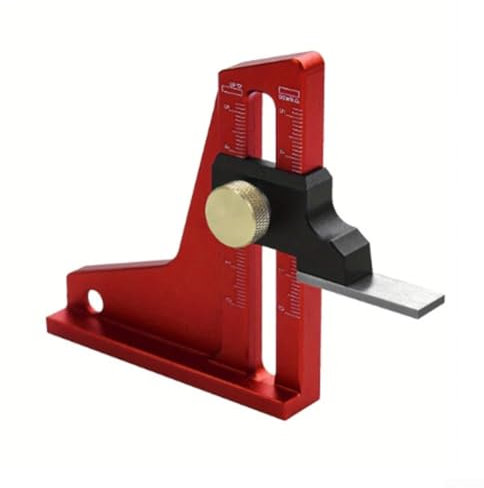 Tischsägen-Höhenmessgerät, Tiefenmesser 0 bis 60 mm, metrisch, höhenverstellbar, für Fräs-Bohrer