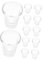 ELAYARD 12Pcs Glass Communion Cups Elegant Holy Water Chalices for Church Services Fit Standard Trays Design for Religious Events and Family Gatherings