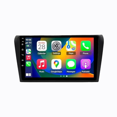 9 Pollice Car radio Android 15 2 DIN Car Stereo per Mazda 3 bk maxx axel 2004-2009 con Telecamera Posteriore/Wireless Carplay/BT/FM Radio/GPS/Mirror Link/Lettore multimediale(6+128G)