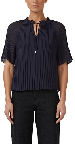 s.Oliver Festliche Chiffon-Bluse mit Plissee und Rüschen
