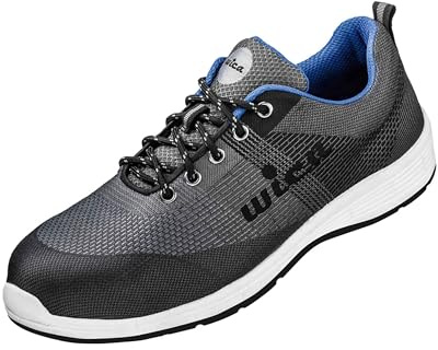 WiCa Sicherheitsschuhe Sicherheits-Halbschuhe in Sneaker-Optik Odiel S1 Grau/Blau Abgesetzt Gr. 40