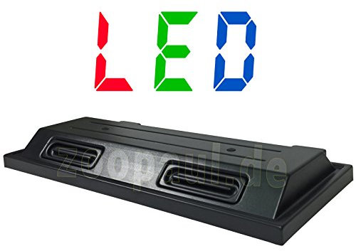 ZooPaul LED 80x35 cm Aquarium Terrarium Abdeckung Beleuchtung Deckel schwarz Lux