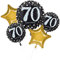 Amscan 3787801 - Bouquet Folienballons Happy Birthday 70, 5 Ballons, Geburtstag, Dekoration, Geschenk
