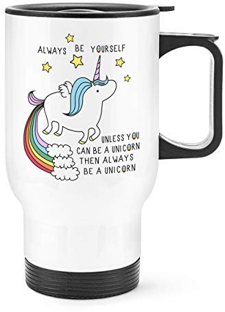 Gift Base Licorne Always Be Yourself Voyage Tasse avec Poignée