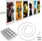 LeTOMA - Fotoseil 80 cm mit 8 extrem starken Neodym Magneten - Extra Starkes Magnetseil garantiert perfekten Halt für Fotos und Postkarten - Bilderseil, Fotodraht, Fotomagnetseil - 0,8m