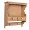 Unbekannt Wandschrank „Villa Lucie“ – Shabby Chic Antik-Hängeregal (47×40×17 cm) aus Altholz mit 2 Schubladen & Ablage, Landhausstil-Tellerboard