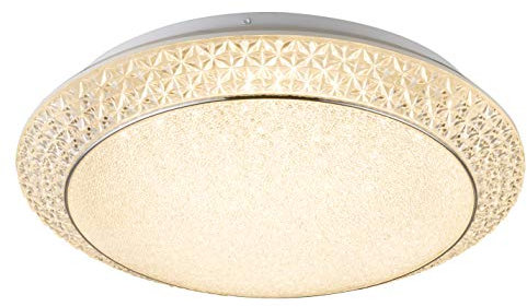 GLOBO LED Deckenleuchte Kristalle Kristallleuchte Fernbedienung Deckenlampe dimmbar, CCT, Metall, 28W 3300Lm 3000-4000-6000K, DxH 41x10 cm